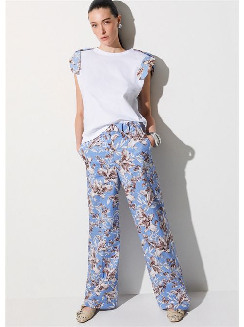 T-shirt con spalline imbottite LIU JO | WA6201J6308/P9551